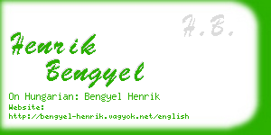 henrik bengyel business card